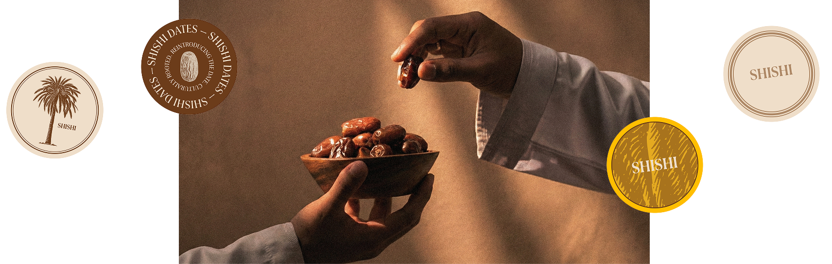Hands holding dates